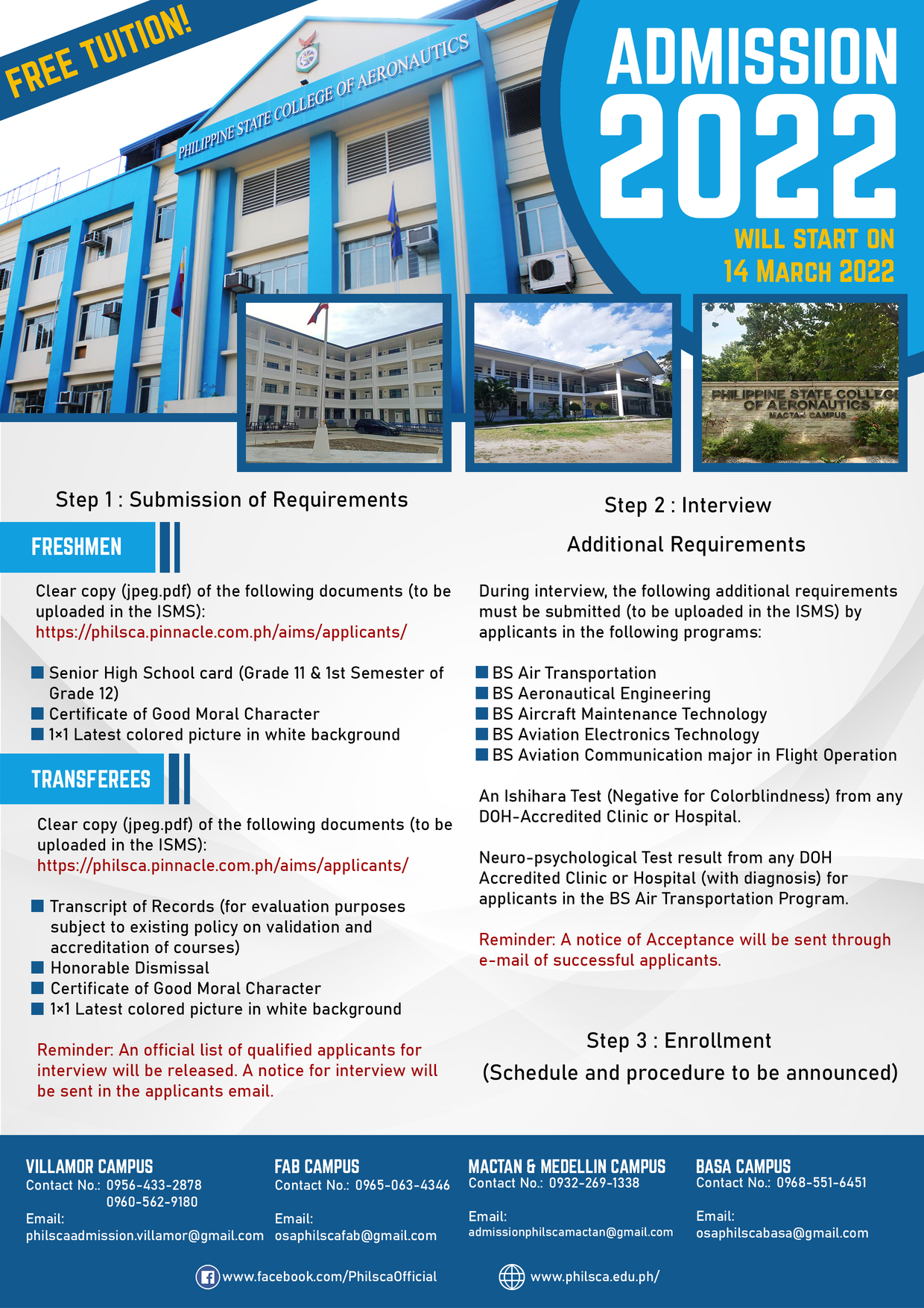 Admissions Academic Year 20222023 Philippine State College of